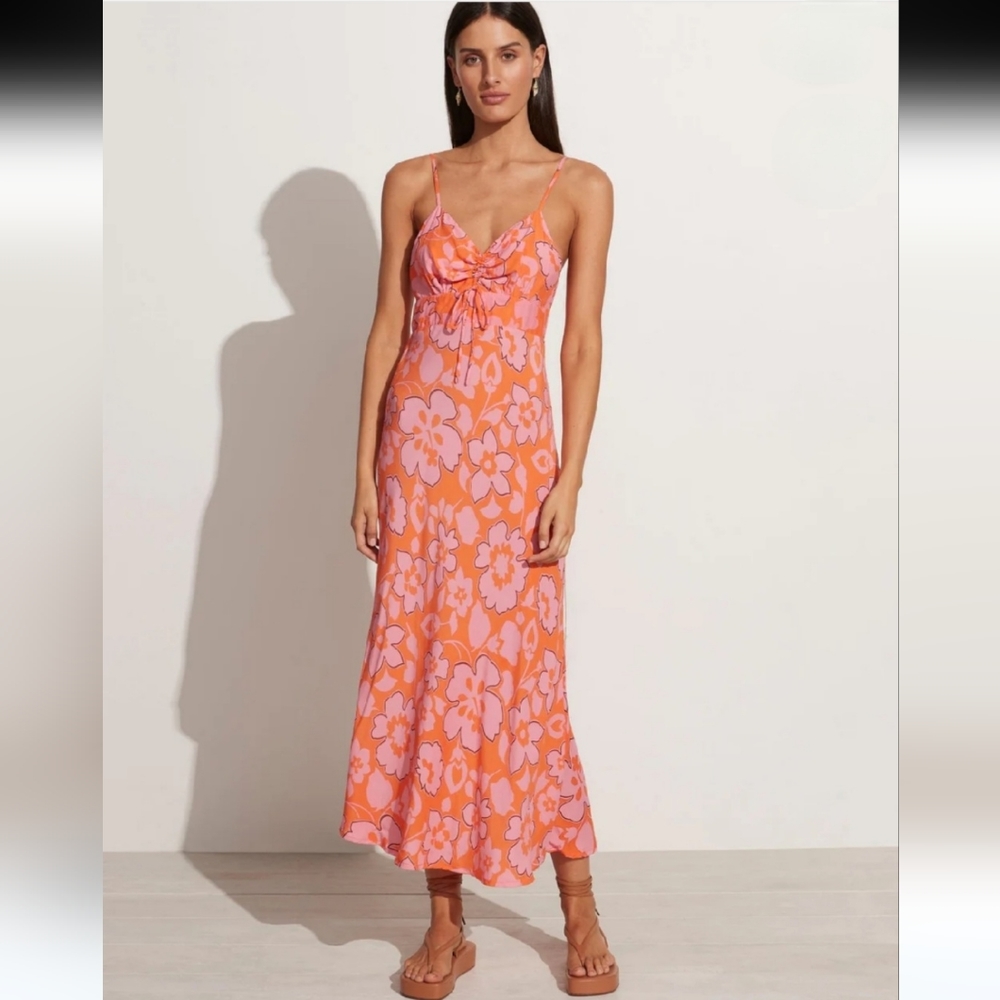 Faithful The Brand Shayna Paraiso Floral Print Midi Dress Size 2 NWOT